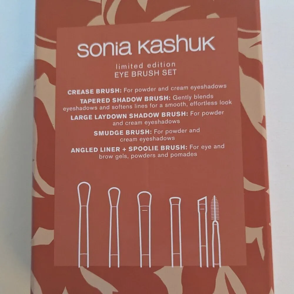 NWT 5pc Sonia Kashuk Make Up Brush Limited Edition Set Designer Brushes Box NEW